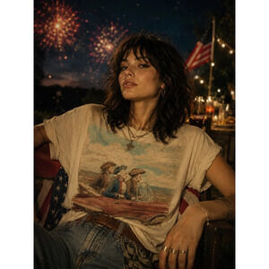 America 250 Founding Fathers Road Trip Vintage Tee | MADE IN USA